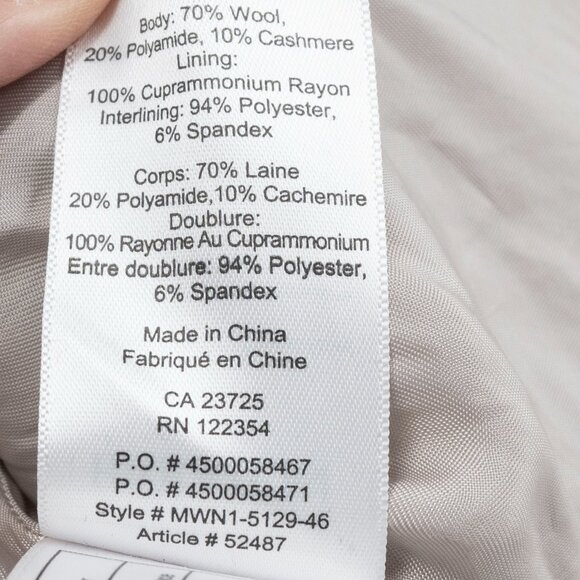 Aritzia Babaton Pearce Wool-blend coat with hood light gray | XXS - Picture 8 of 13